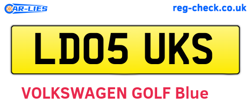 LD05UKS are the vehicle registration plates.