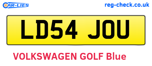 LD54JOU are the vehicle registration plates.