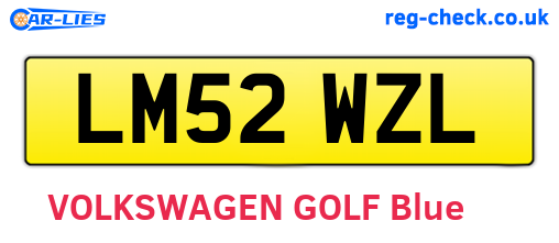 LM52WZL are the vehicle registration plates.