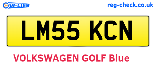 LM55KCN are the vehicle registration plates.