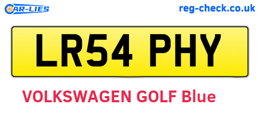 LR54PHY are the vehicle registration plates.