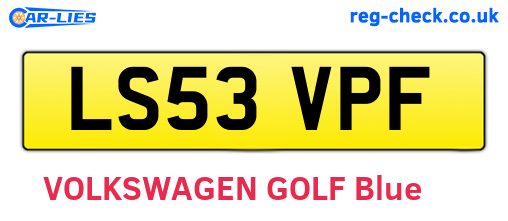 LS53VPF are the vehicle registration plates.