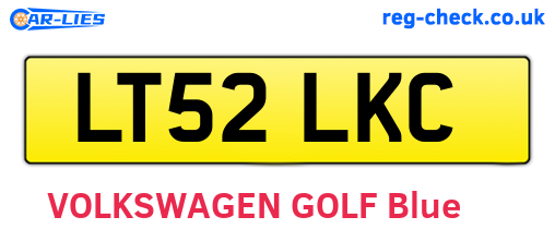 LT52LKC are the vehicle registration plates.
