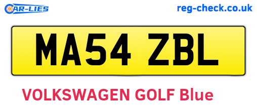 MA54ZBL are the vehicle registration plates.