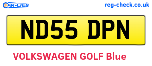 ND55DPN are the vehicle registration plates.