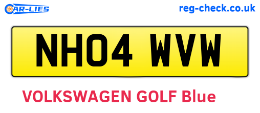 NH04WVW are the vehicle registration plates.