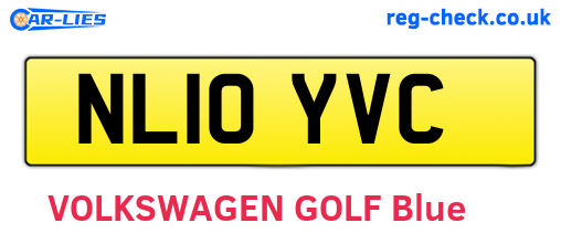 NL10YVC are the vehicle registration plates.