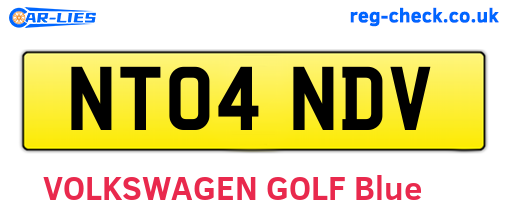 NT04NDV are the vehicle registration plates.