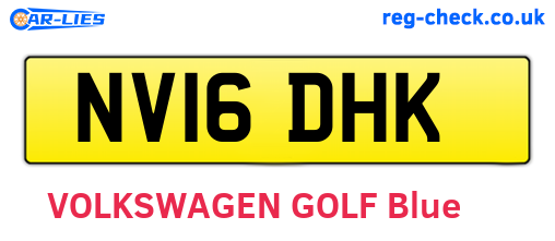 NV16DHK are the vehicle registration plates.