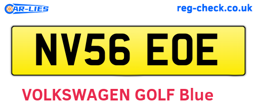 NV56EOE are the vehicle registration plates.