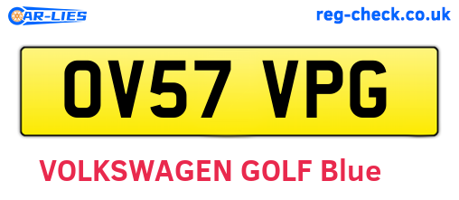 OV57VPG are the vehicle registration plates.