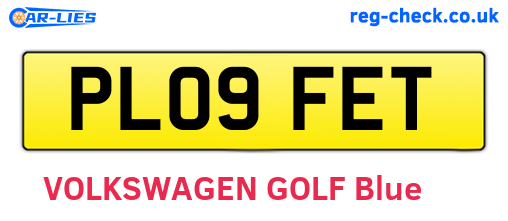 PL09FET are the vehicle registration plates.