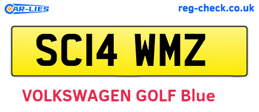 SC14WMZ are the vehicle registration plates.