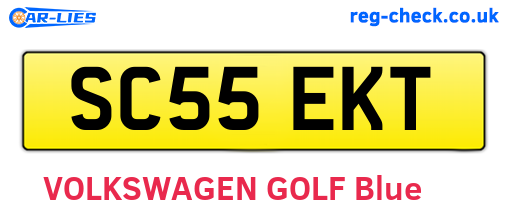 SC55EKT are the vehicle registration plates.