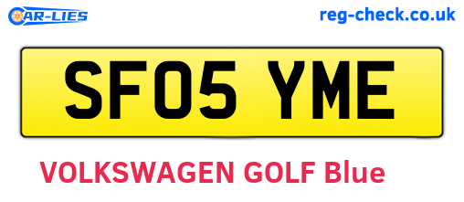 SF05YME are the vehicle registration plates.