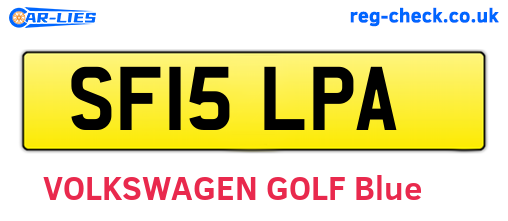 SF15LPA are the vehicle registration plates.