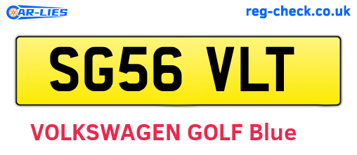 SG56VLT are the vehicle registration plates.