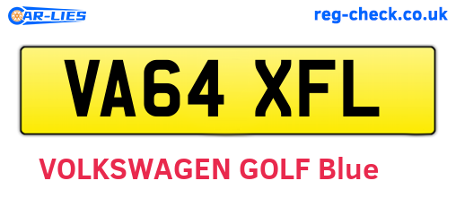 VA64XFL are the vehicle registration plates.