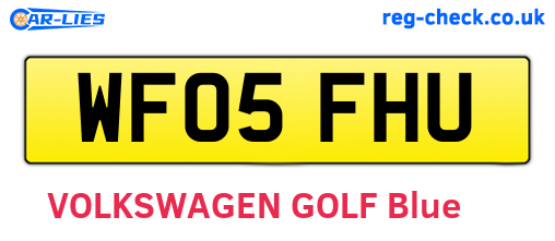 WF05FHU are the vehicle registration plates.