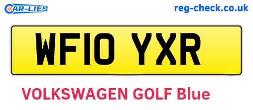 WF10YXR are the vehicle registration plates.