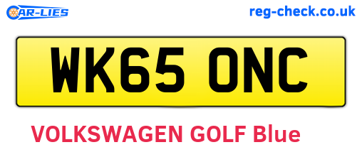 WK65ONC are the vehicle registration plates.