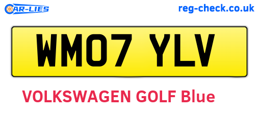 WM07YLV are the vehicle registration plates.