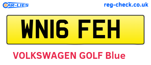 WN16FEH are the vehicle registration plates.