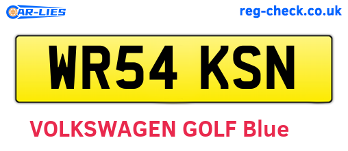 WR54KSN are the vehicle registration plates.