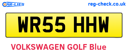WR55HHW are the vehicle registration plates.