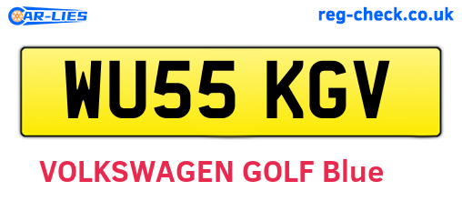 WU55KGV are the vehicle registration plates.