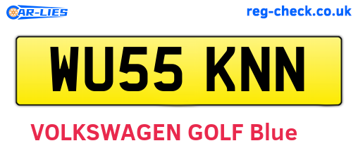 WU55KNN are the vehicle registration plates.