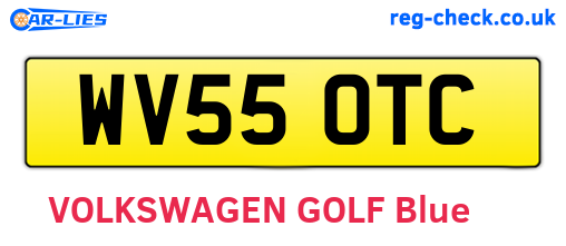 WV55OTC are the vehicle registration plates.