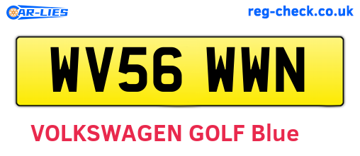 WV56WWN are the vehicle registration plates.