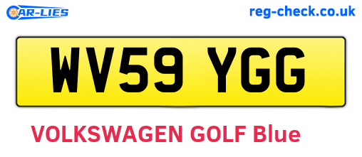 WV59YGG are the vehicle registration plates.