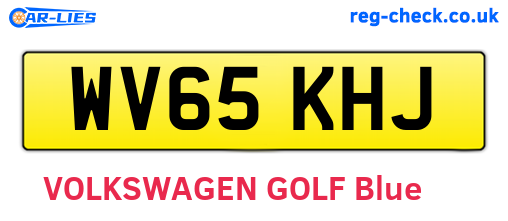 WV65KHJ are the vehicle registration plates.