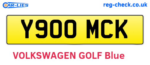Y900MCK are the vehicle registration plates.
