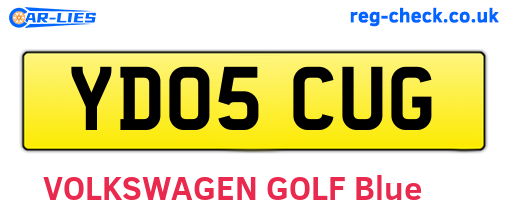 YD05CUG are the vehicle registration plates.