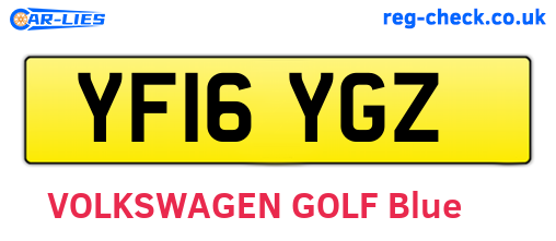 YF16YGZ are the vehicle registration plates.
