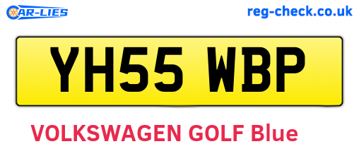 YH55WBP are the vehicle registration plates.