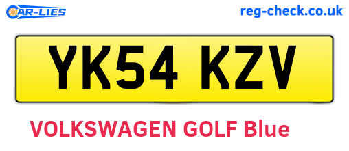 YK54KZV are the vehicle registration plates.
