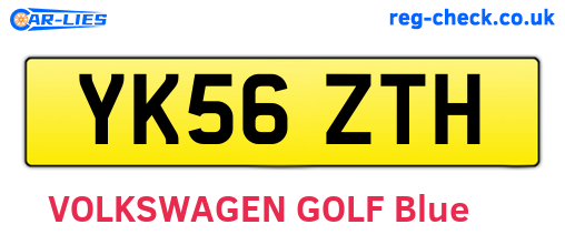 YK56ZTH are the vehicle registration plates.