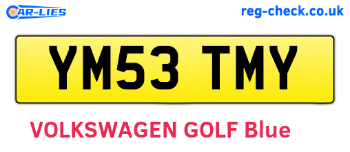 YM53TMY are the vehicle registration plates.