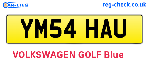 YM54HAU are the vehicle registration plates.