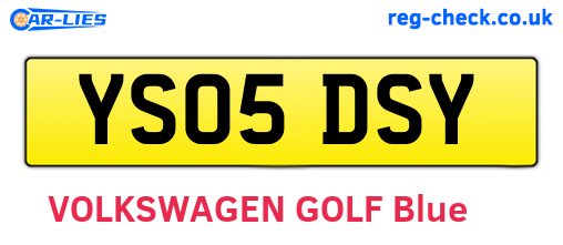 YS05DSY are the vehicle registration plates.