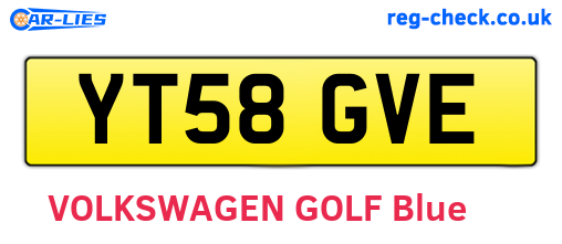 YT58GVE are the vehicle registration plates.