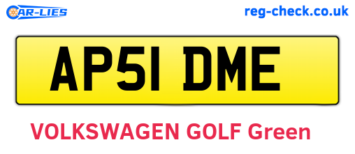 AP51DME are the vehicle registration plates.
