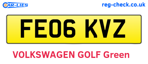 FE06KVZ are the vehicle registration plates.