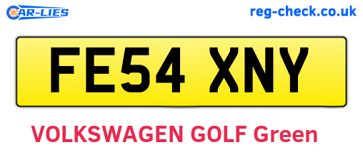 FE54XNY are the vehicle registration plates.