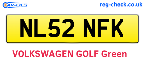 NL52NFK are the vehicle registration plates.