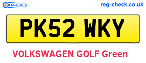 PK52WKY are the vehicle registration plates.